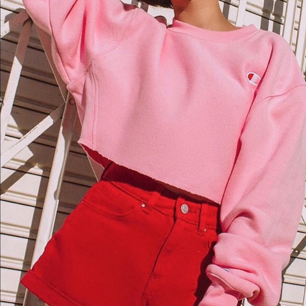 Champion - Reverse Weave Cropped Cut-Off Crew